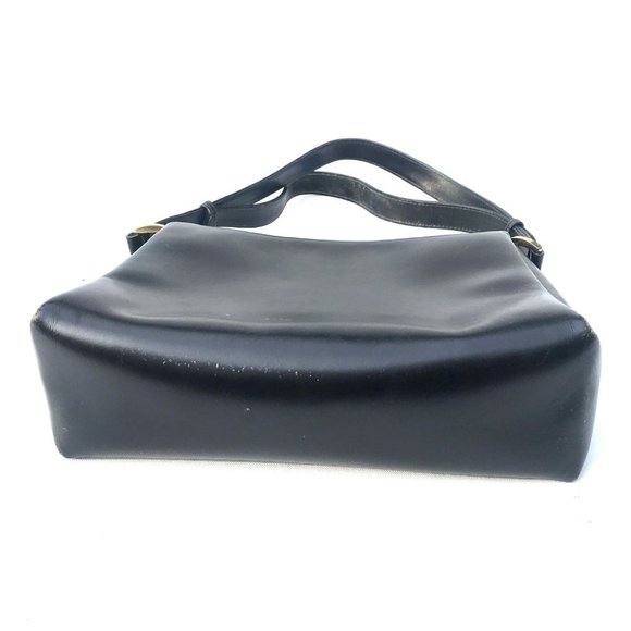 Vintage black leather Authentic Gucci handbag bag 1950s purse rare - Picture 8 of 14